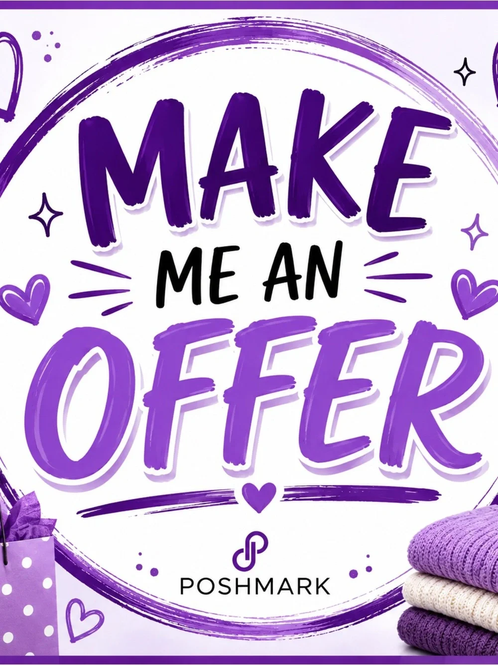 Poshmark 'Make Me An Offer' Graphic - Purple